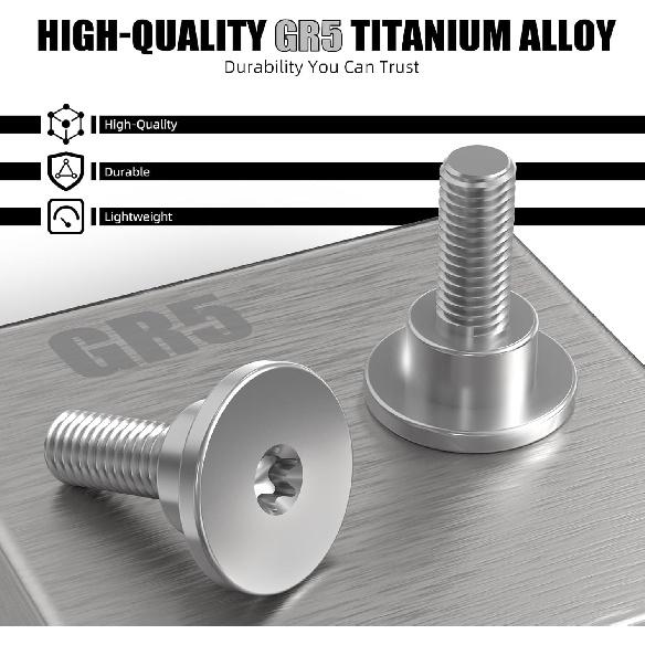 NICECNC Front Brake Rotor Disc Hardware Bolts Kit Titanium Alloy Compatible with Harley Sportster S RH1250S 2021-24, Pan America 1250 RA1250