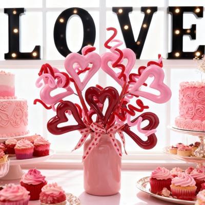 Romantic Heart Bouquet Branch Resin Anti-splash Water Artificial Twig Cutting Exquisite Handicraft