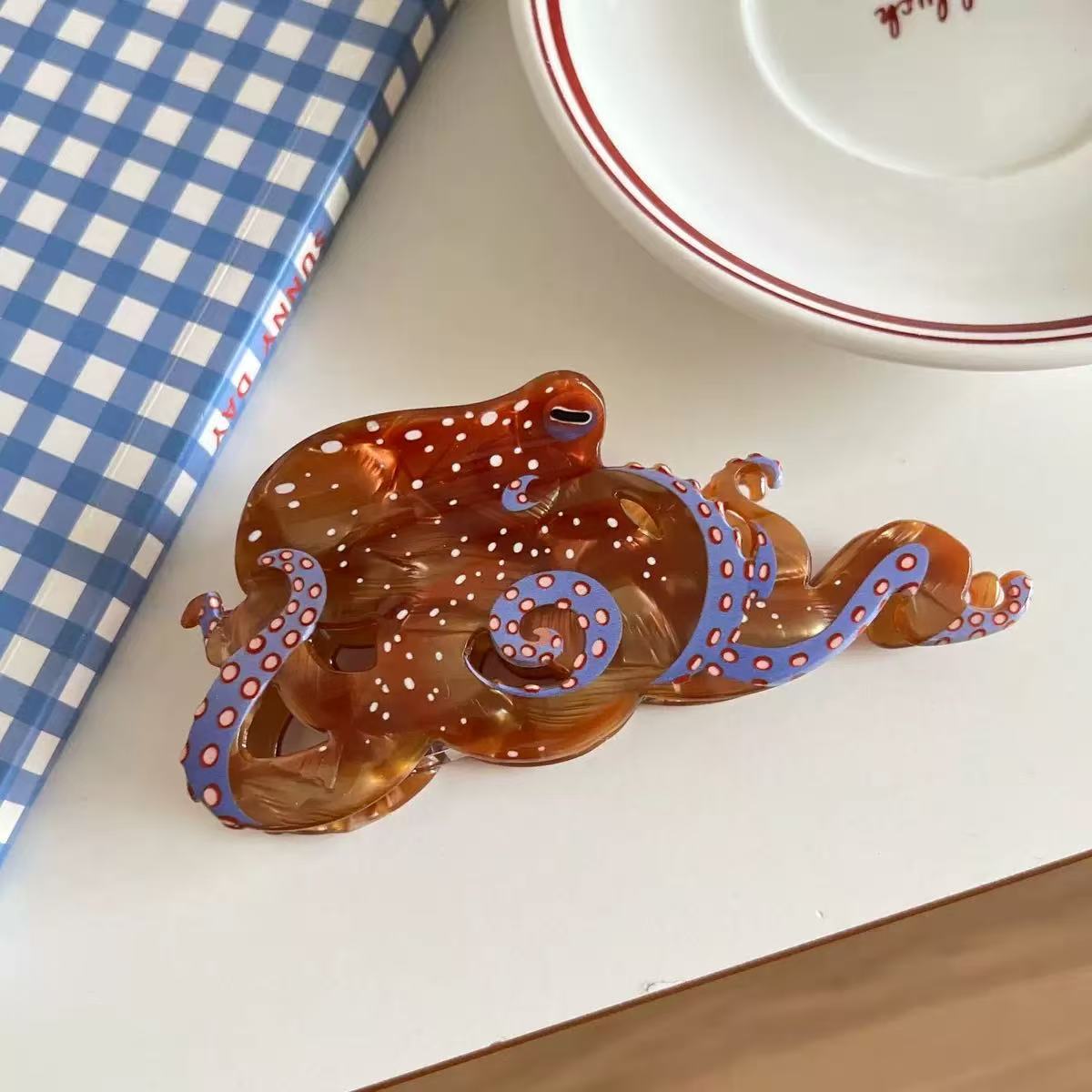 

1pc Innovative Octopus Hair Clip Creative Cute Sea Animal Hair Accessory Practical Daily Use Hair Gripper Fun Hair Fashion