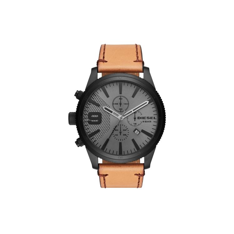

Diesel Chisel Series Watch Quartz Movement Leather Strap 50Mm Gray Dial Men watches DZ4468 Gray Dial