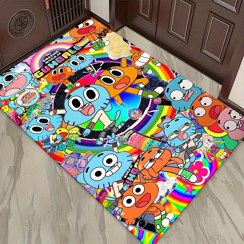 Der Erstaunliche Welt von Gumball Teppich für Wohnzimmer Schlafzimmer Zuhause Sofa Dekoration, Kinder spielen Rutschfeste Bodenmatte