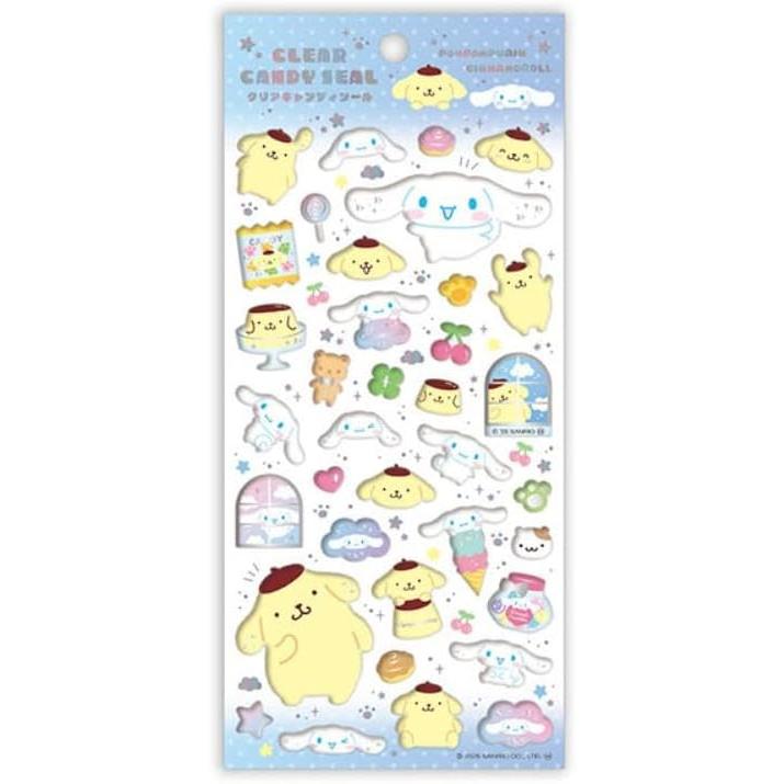 K Company Pom Pom Purin x Cinnamoroll Clear Candy Seal 603014 Pom Pom Purin CINNAMOROLL Sanrio