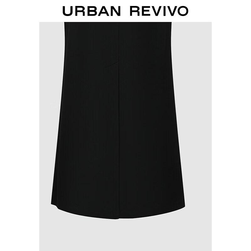 UR 2026 Spring Women's Cowl Neck Bow Pleated Waist Dress
