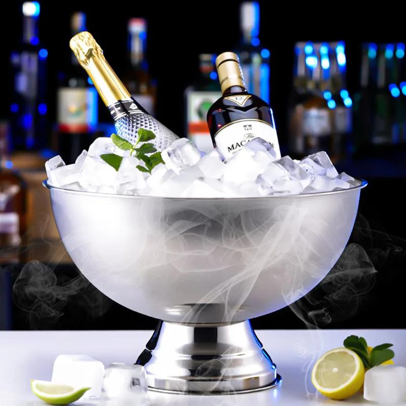 Edelstahl Champagner Eis Eimer, KTV Bar Party Eis Wein Becken, Wohnzimmer Dekoration, Kreatives Zuhause, Hotel und Restaurant