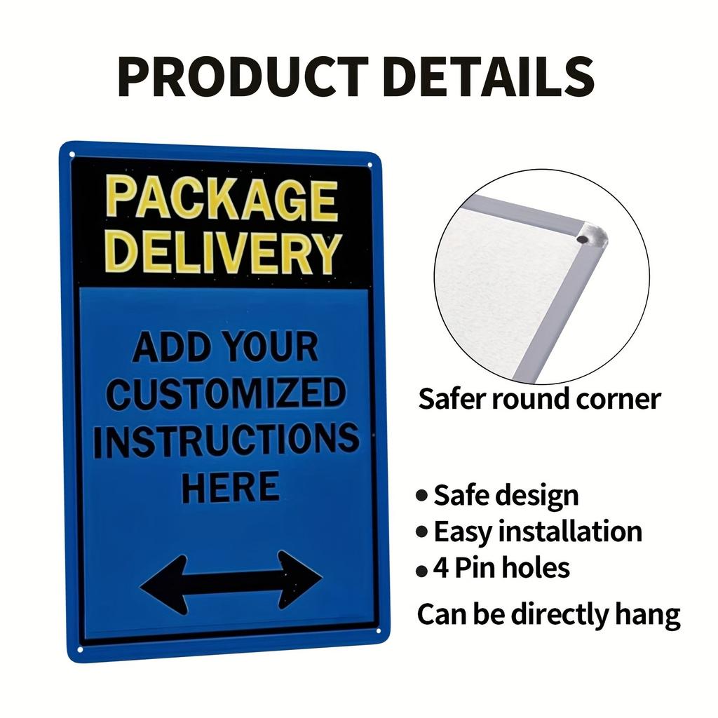 Custom Aluminum Road Warning Sign For Indoor Outdoor Home Garage Yard Decor