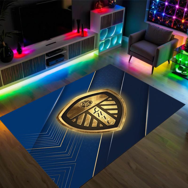 Tappeto in velluto di cristallo Design Leeds United Accogliente Non?Tappeto Stampato Antiscivolo per Camera da Letto Soggiorno Ingresso