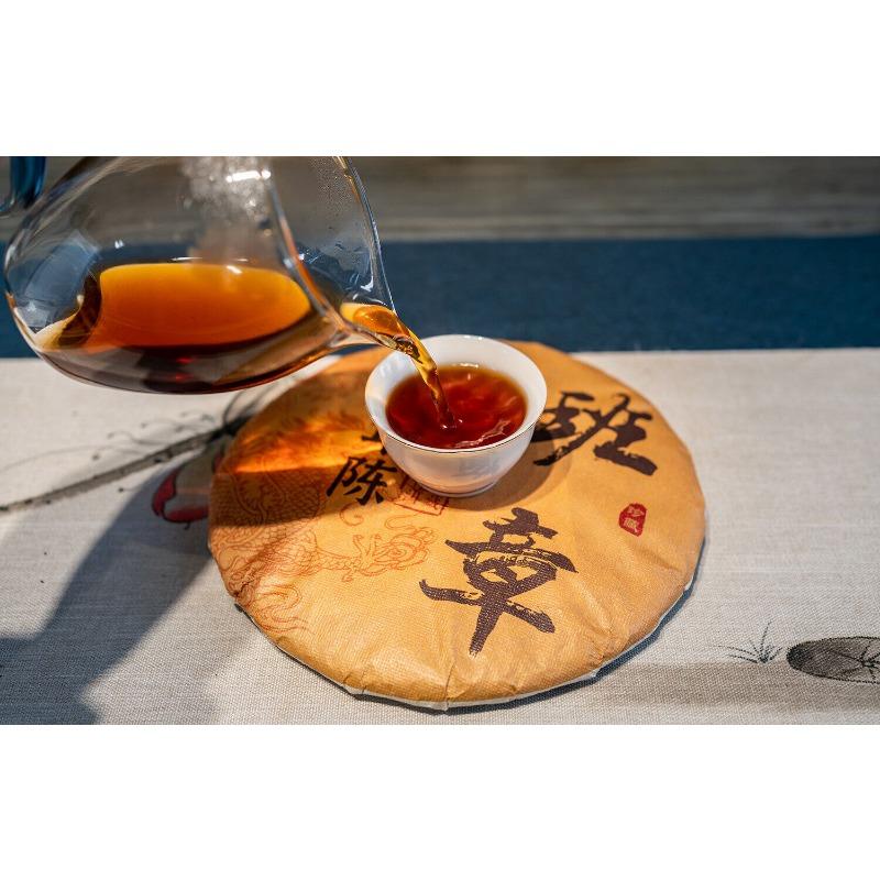 357g Lao Ban Zhang Zhang Čaj Puerh Yunnan Starověký strom Zralý čaj Puerh