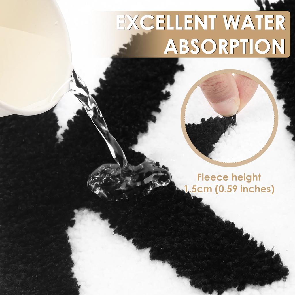 Koupelnová předložka Polyester Absorpční podlahová rohož 50x80 CM Vtipný koupelnový koberec Pohodlná protiskluzová rohož ke sprchovým dveřím pro domácí dekoraci