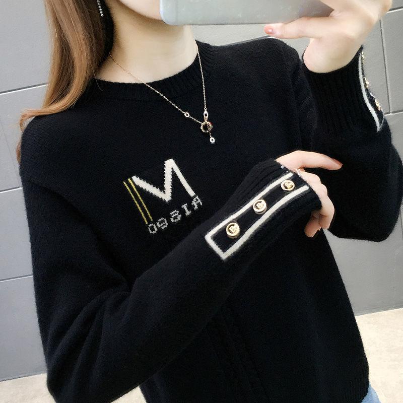 

Зимний женский свитер с полувысоким воротником, короткий вязаный свитер на осень и зиму 3XL чёрный