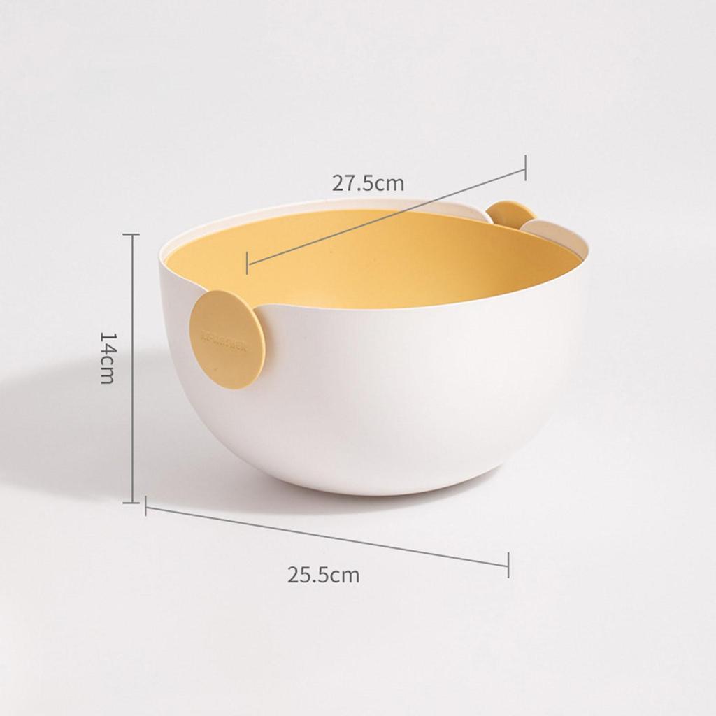 Double Layer Colander Igh Temperature Resistance Vegetable Bowl Rice Washer Strainer Drain