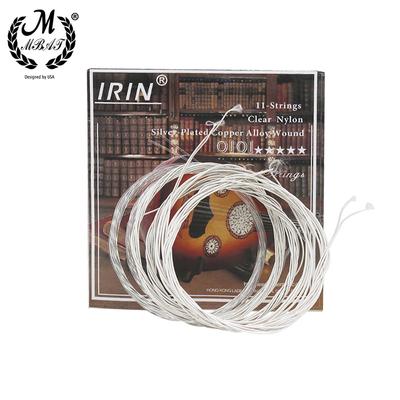M MBAT Hohe Qualität 11 Stück/Set Truthahn Oud Arabische Laute Saiten Klare Nylon Silberbeschichtete Kupferlegierung Umwickelte Saite Zubehör O101