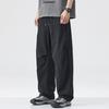 Ice silk thin casual pants men's summer new straight loose paratrooper pants trendy brand cool scimitar pants
