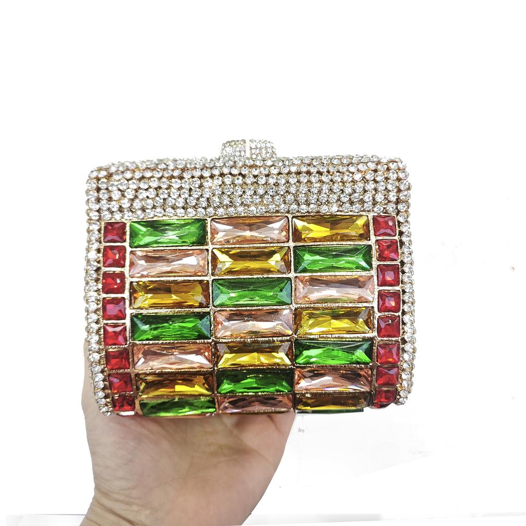 New Diamond Dinner Bag Glass Rhinestone Banquet Rhinestone Clutch Purse