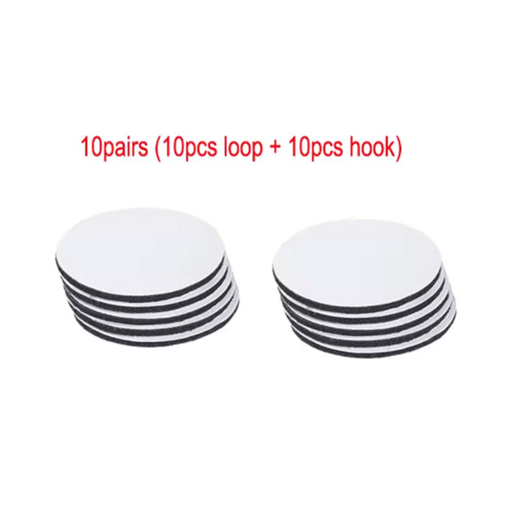 10 Pairs Adhesive Tape Hook and Loop Fasteners Double Sided Adhesive for Pads Rug Carpet Gripper Mounting Tapes Wall Decorations