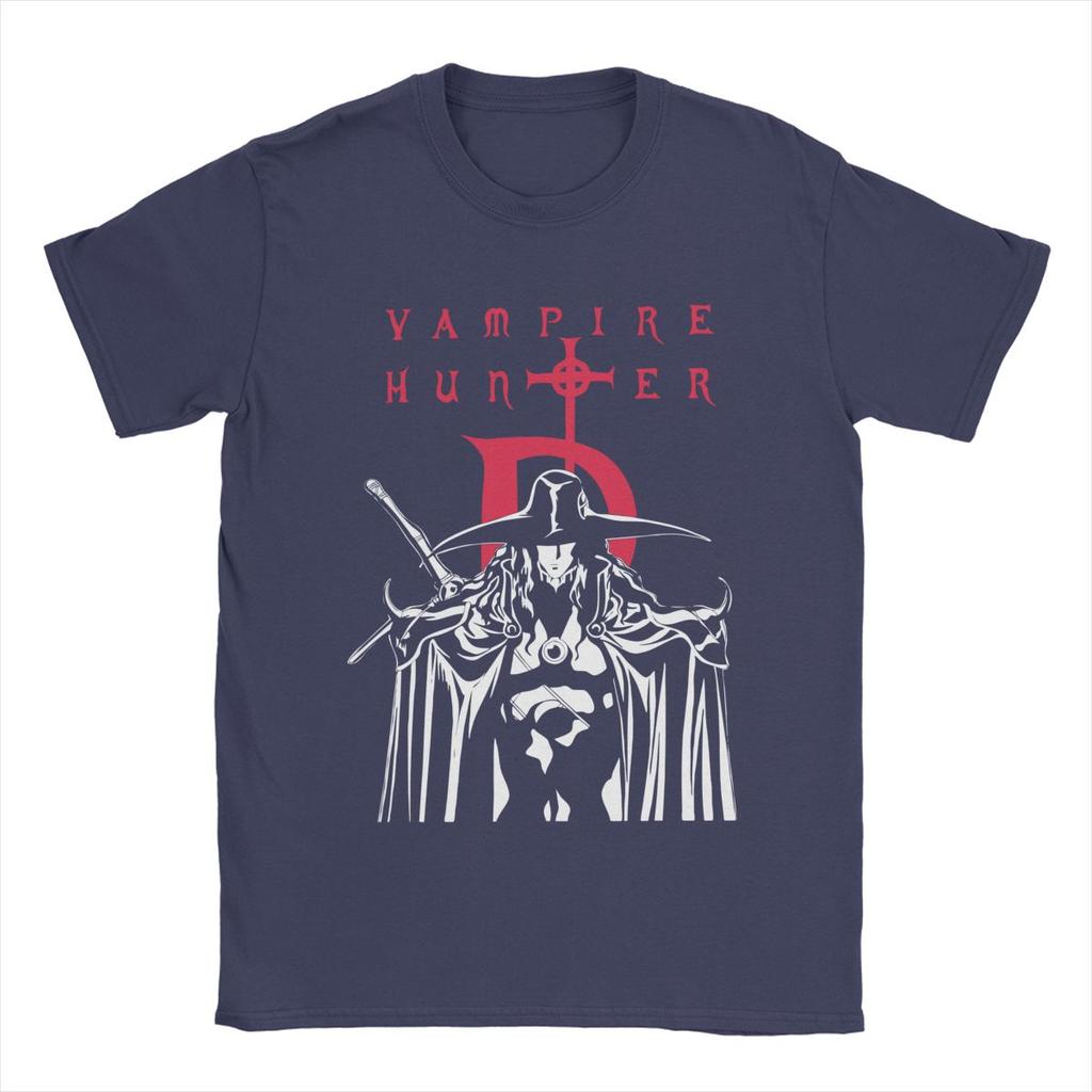 Men's Vampire Hunter D Hellsing T Shirts Anime Pure Cotton Clothing Funny Short Sleeve Round Collar Tees Gift Idea T-Shirts