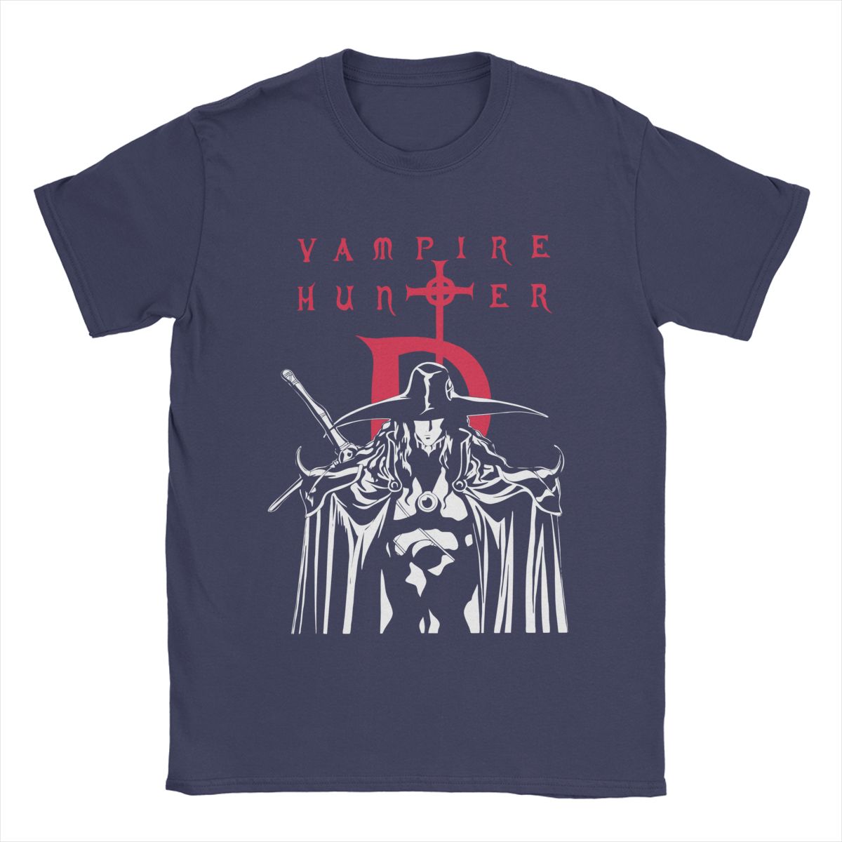 

Чоловічі футболки Vampire Hunter D Hellsing Аніме Одяг з чистої бавовни Смішні футболки з коротким рукавом та круглим вирізом Ідея для подарунка Футболки 4XL