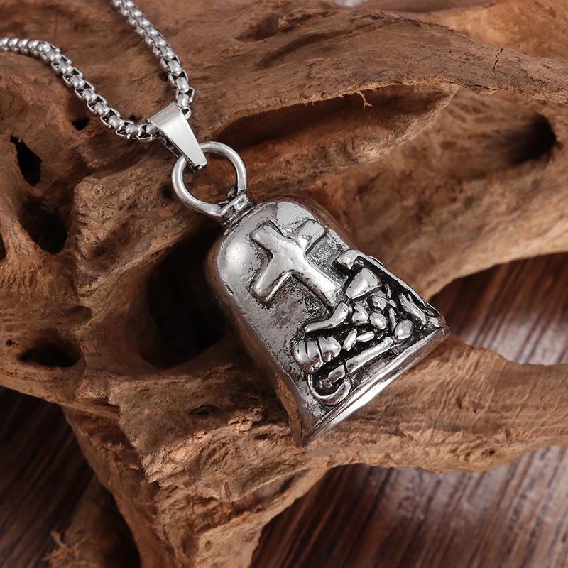 

Европейские и американские кулоны из титановой стали Модный и персонализированный кулон-подвеска в виде мотоциклетного креста-колокольчика