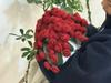 Handmade Thick Fleece Rose Bouquet Flower Yarn Blanket for Office Nap - Knitted Gift for Best Friend