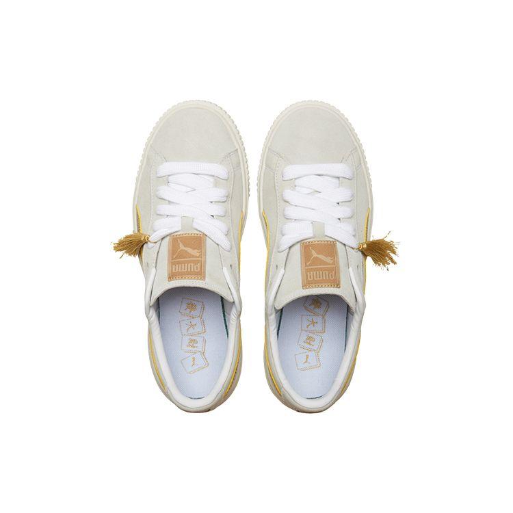 Puma Suede Platform Year of Ox Men Sneakers White Gold Vaporous-Gray 382292-02