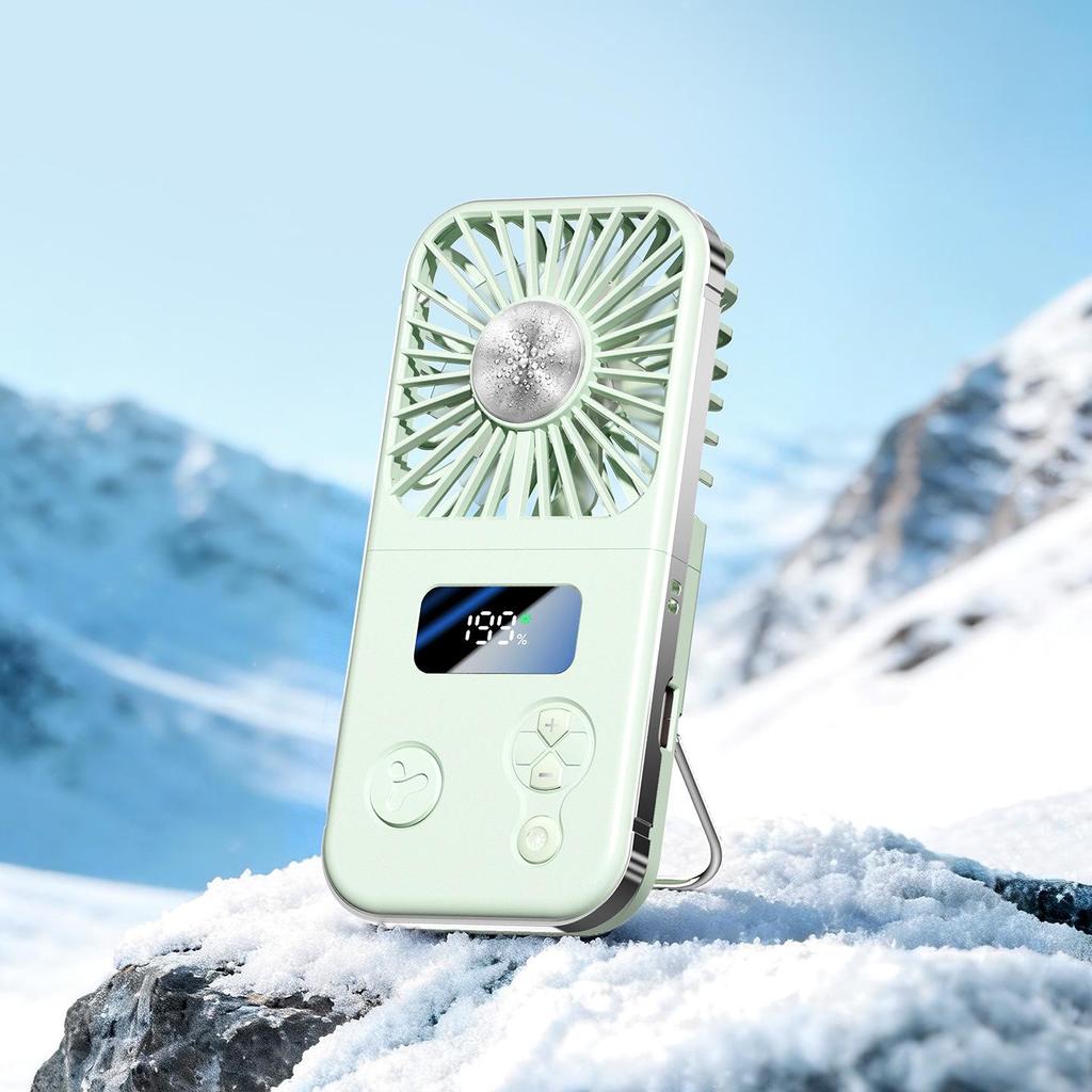 Multi-Functional Smart Fan: Foldable, High-Speed, Low-Noise, Long-Lasting Battery, Digital Display Handheld Fan.