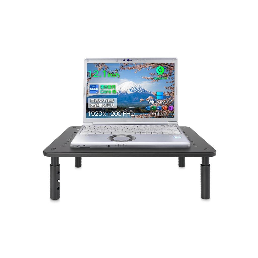 GAMLAPPC Monitor Desktop PC Stand with Laptop Display Display Desktop High Heat Computer Monitor 3 Height Adjustable Settings Easy No Tools 20kg