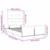 Bed Frame with Headboard Black 120 x 190 cm Fabric