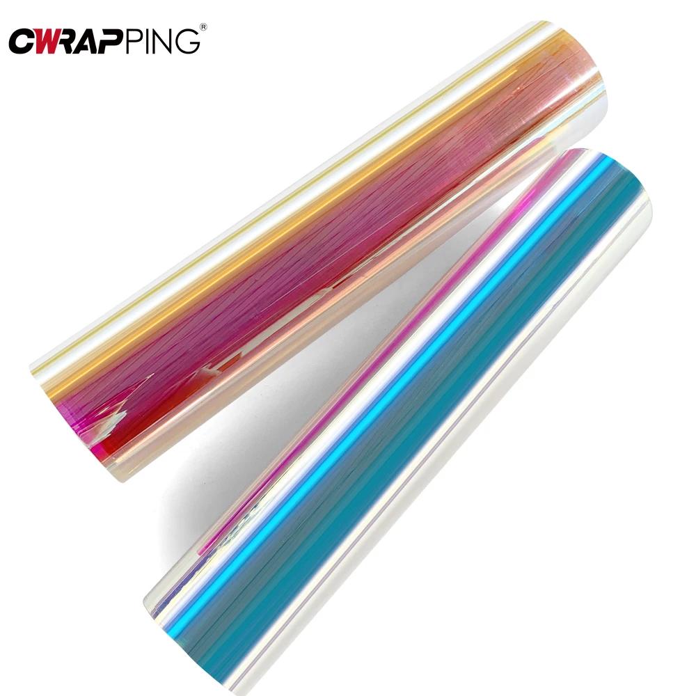 Car Holographic Color Window Stickers Waterproof Self-adhesive Decorative Vinyl Film Personalized Color Change Accessories