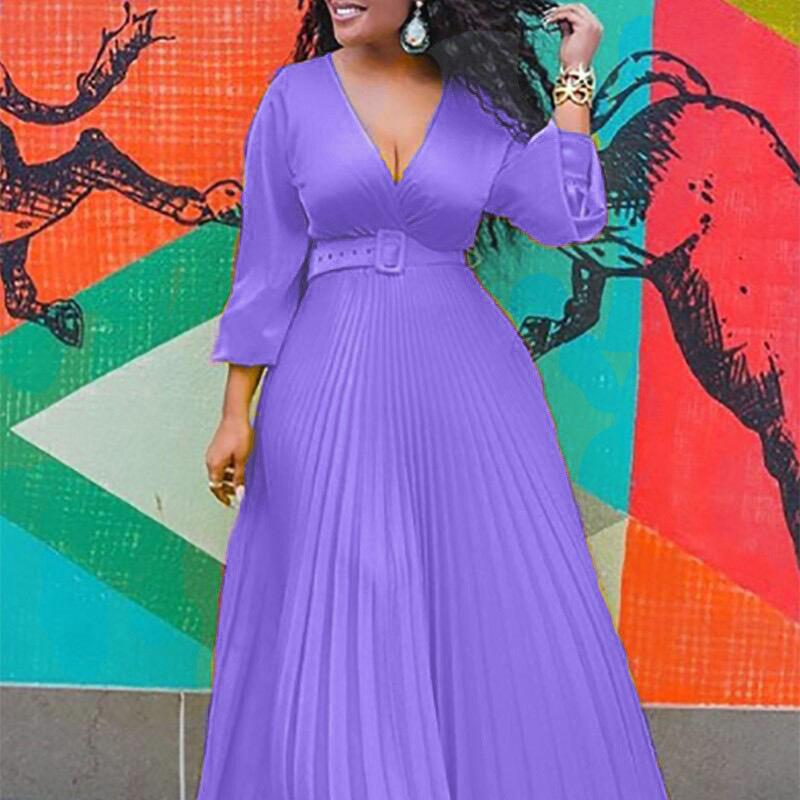 Neues, gelbes, hochtailliertes und dünnes, einfarbiges, temperamentvolles, retro-Chiffon-Langarm-Maxikleid