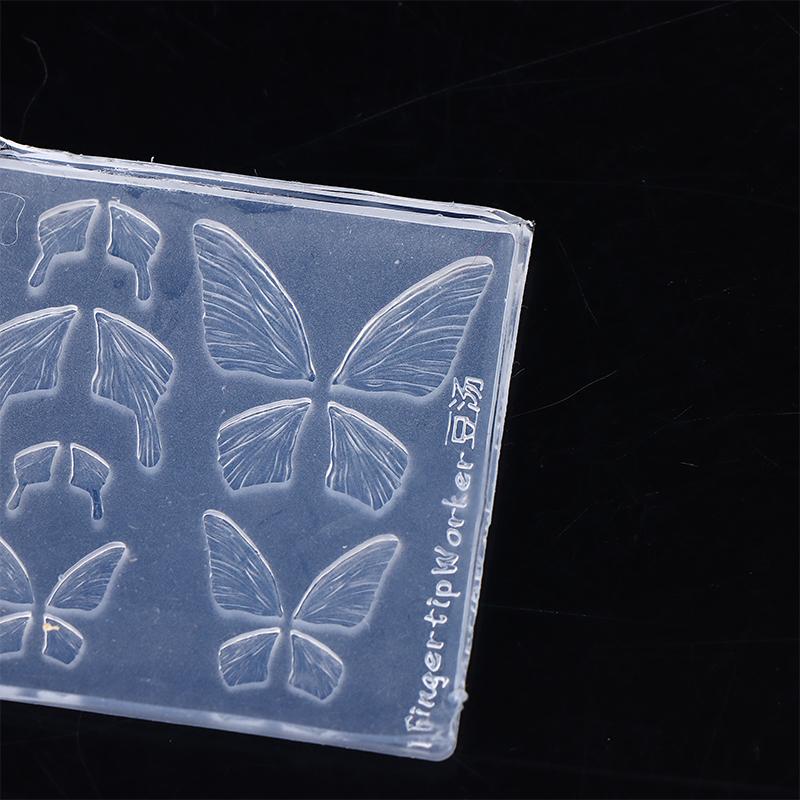 1Pcs 3D Silicone Nail Mold Butterfly Mould Stamping Plate Nails Stencils Diy Uv Gel Nail Carving Mold