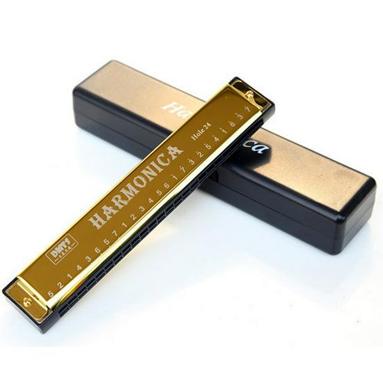 Kinder-diatonische 24-Loch-Mundharmonika, Messingblatt, Pädagogisches Orff-Instrument