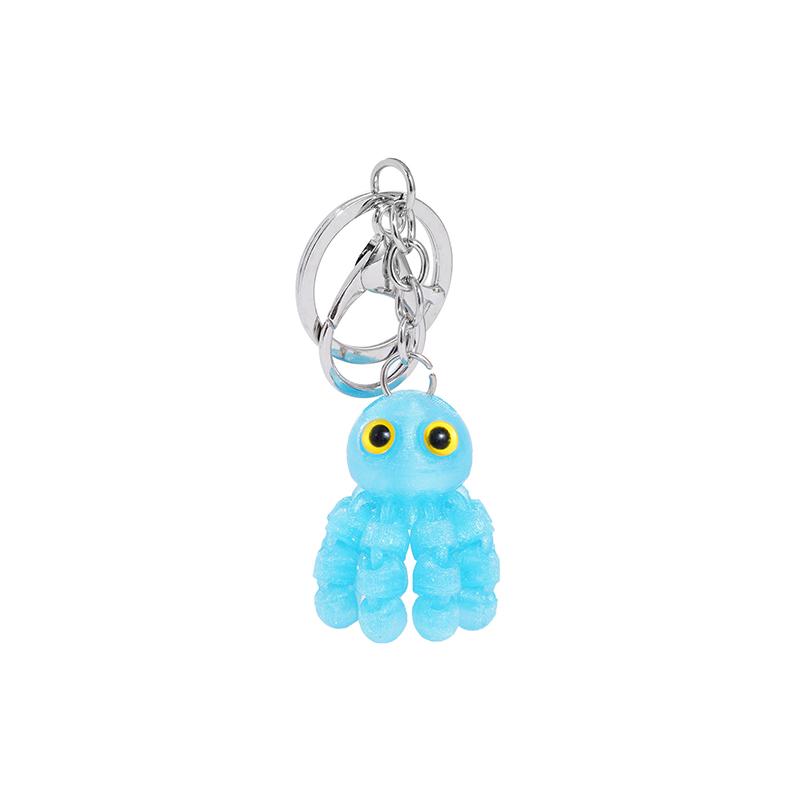 3D Printed Multi-Joint Movable Cute Octopus Little Pendant Keychain Car Key Ring Schoolbag Pendant