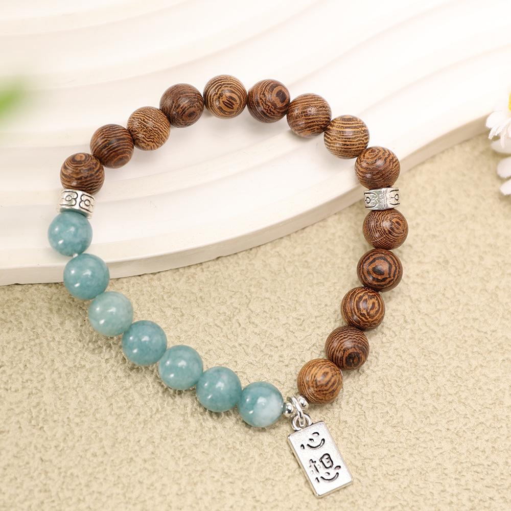 Women Mixed Material Bracelet, Two Worlds Design, New Chinese Style Travel Gift