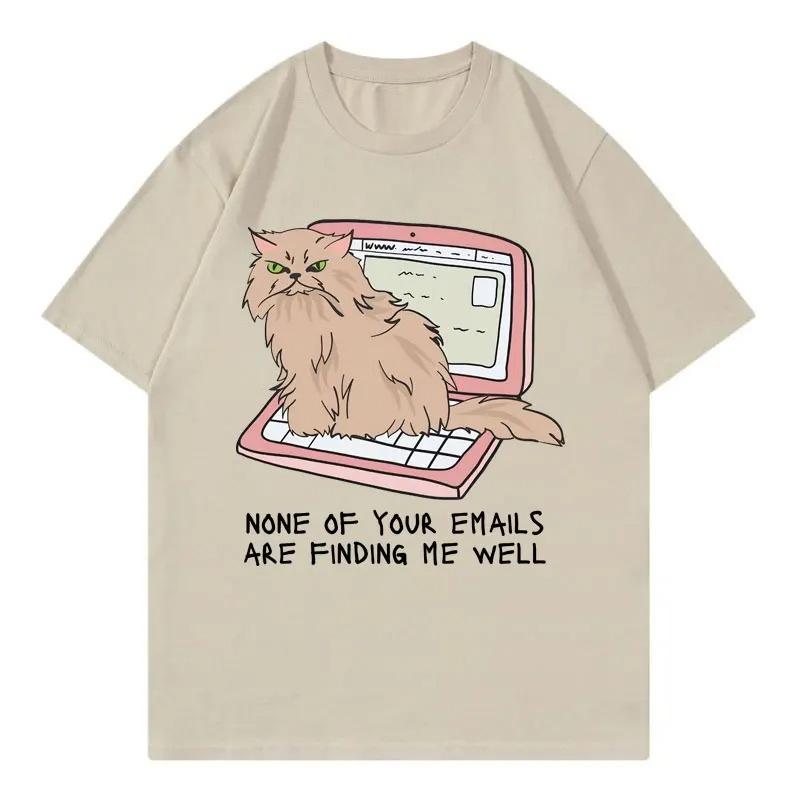 

Office Cat Tshirt You Cant Find Me in Your EmailsA Fun and Trendy Summer Tshirt for The CityWomen Clothing Personality 4XL