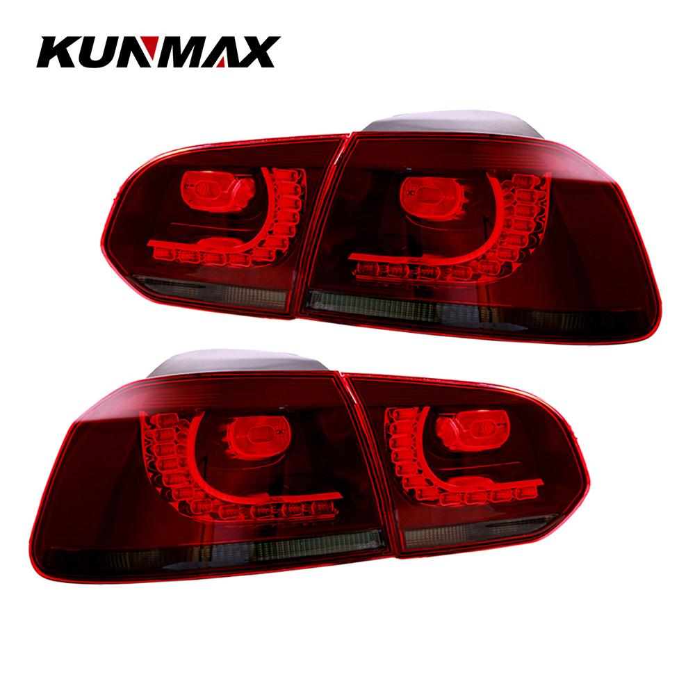 2PCs Car LED Tail Light Assembly For VW Golf 6 MK6 GTI R 2008-2013 Dynamic Turn Signal Reverse Fog Brake TailLights Plug Play