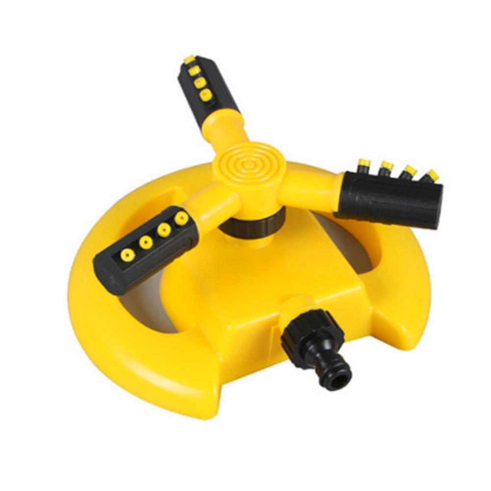 

360 Degree Automatic Rotation Lawn Water Sprinkler Garden Grass Watering Irrigation Tool Quick Connecting Water-saving Nozzle жёлтый