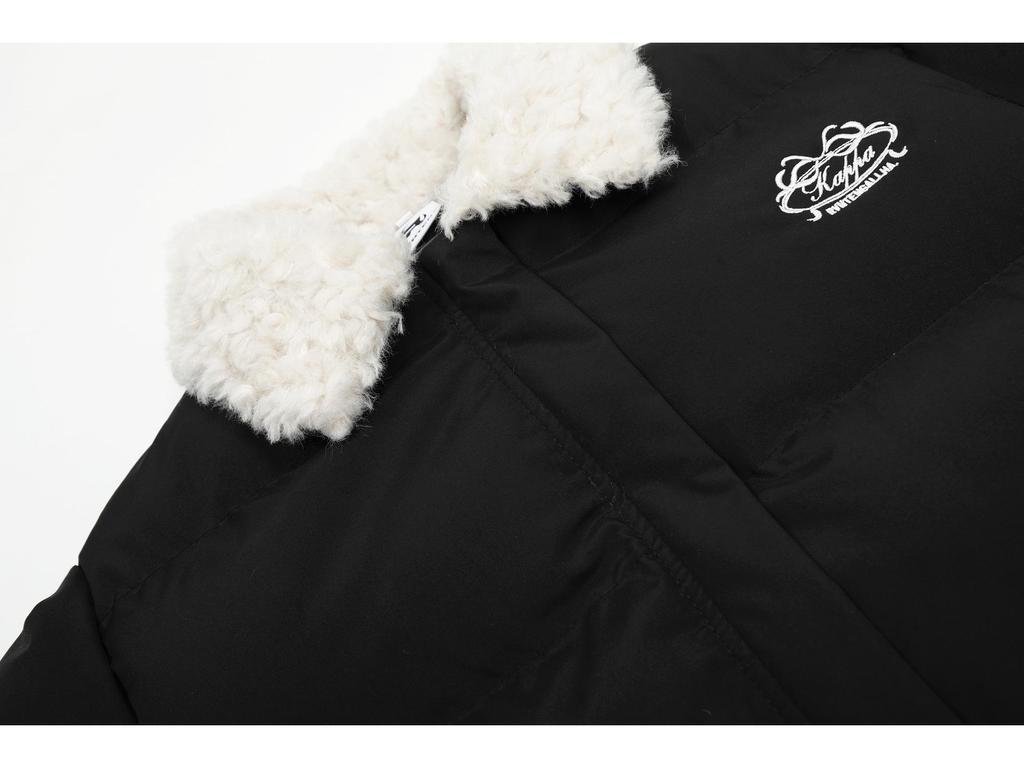 2025 American-Style Cotton Jacket with Lamb Wool Lapel – Thick, Warm, and Hot-Selling Winter Coat