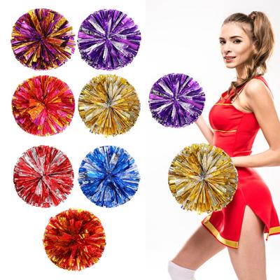 Bouquet Metallic Foil Hand Flowers Kids Teens Sports Team Ball Game Cheerleader Streamers Pom Poms