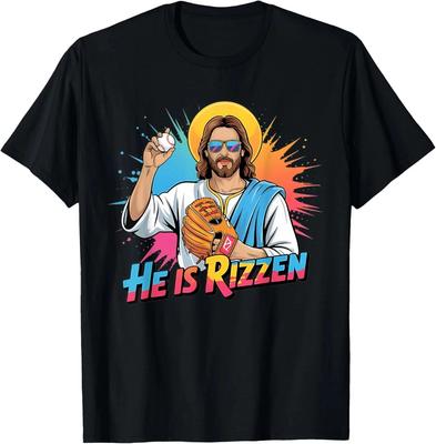 Lustiges Er ist Auferstanden Jesus Shirt Baseball Jungen Kinder Oster T-Shirt