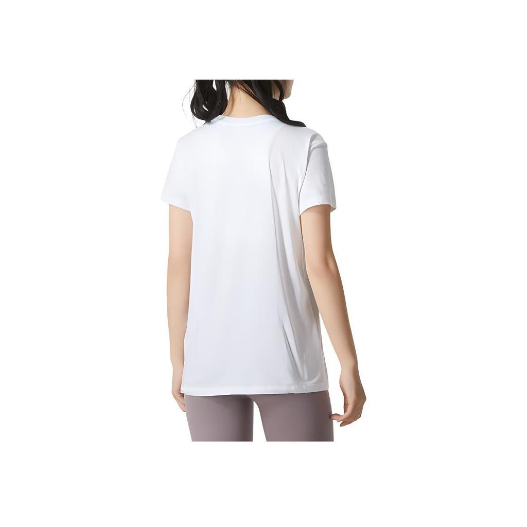 Under Armour Logo Comfort Breathable Round Neck Short Sleeve T-Shirt Women Tops White 1356305-108