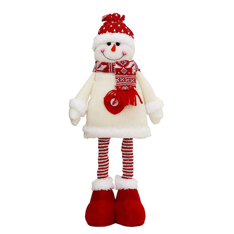 Christmas Celebration Cute Doll Elderly Snowman Creative Doll Desktop Fabric Scalable Standing Decoration room decor