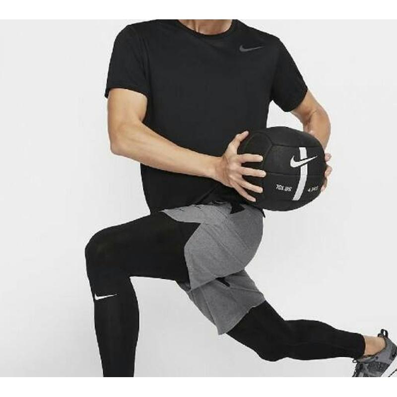 Nike Pro Solid Color Casual Printing Round Neck Pullover Short Sleeve Black Men's CJ4612-010