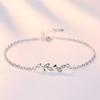 925 Sterling Silver Fashion Leaf Bracelet Gift Jewelry