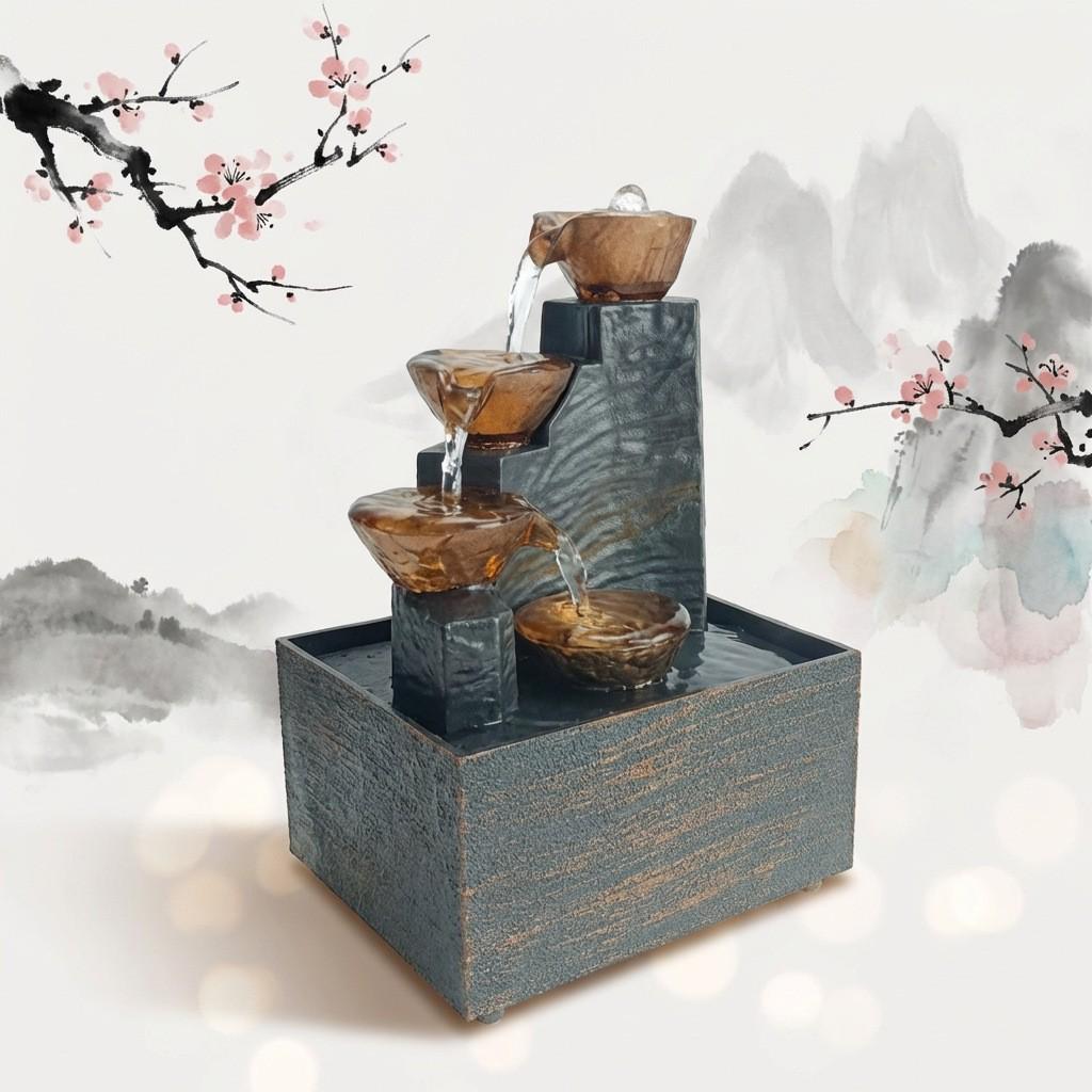 Desktop Water Fountain: Wealth-Attracting Home & Office Decoration