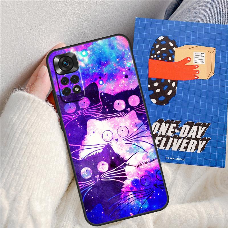 Space Happy Cats Funda For Xiaomi Redmi Note 11 9 10 12 13 14 Pro 9S 10S 11S 12S Redmi 13C 10C 12C 14C Case