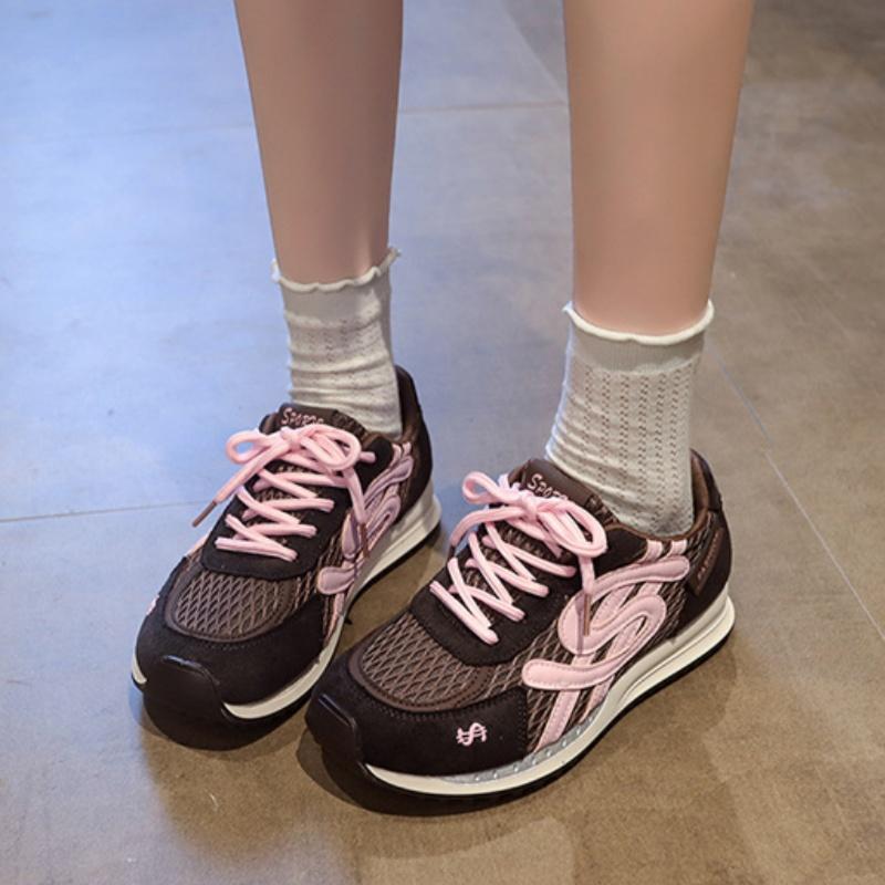 Fashion New Mesh Breathable Sneakers 2025 Summer Trendy Mixed Colors Lightweight Flats Casual Comfortable Outside Running Women Sneakers