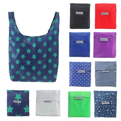 Foldbar indkøbspose Genanvendelig Kraftig Stof Indkøbstaske Foldbar Bærbar Tote Bag til Indkøb Supermarked Picnic