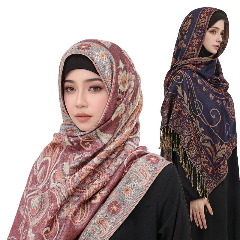 Luxury Brand Autumn Cashmere Pashmina Shawl for Women Wrap Femme Thick Stoles Scarves Cashmere Feeling Pashmina Shawls Scarf