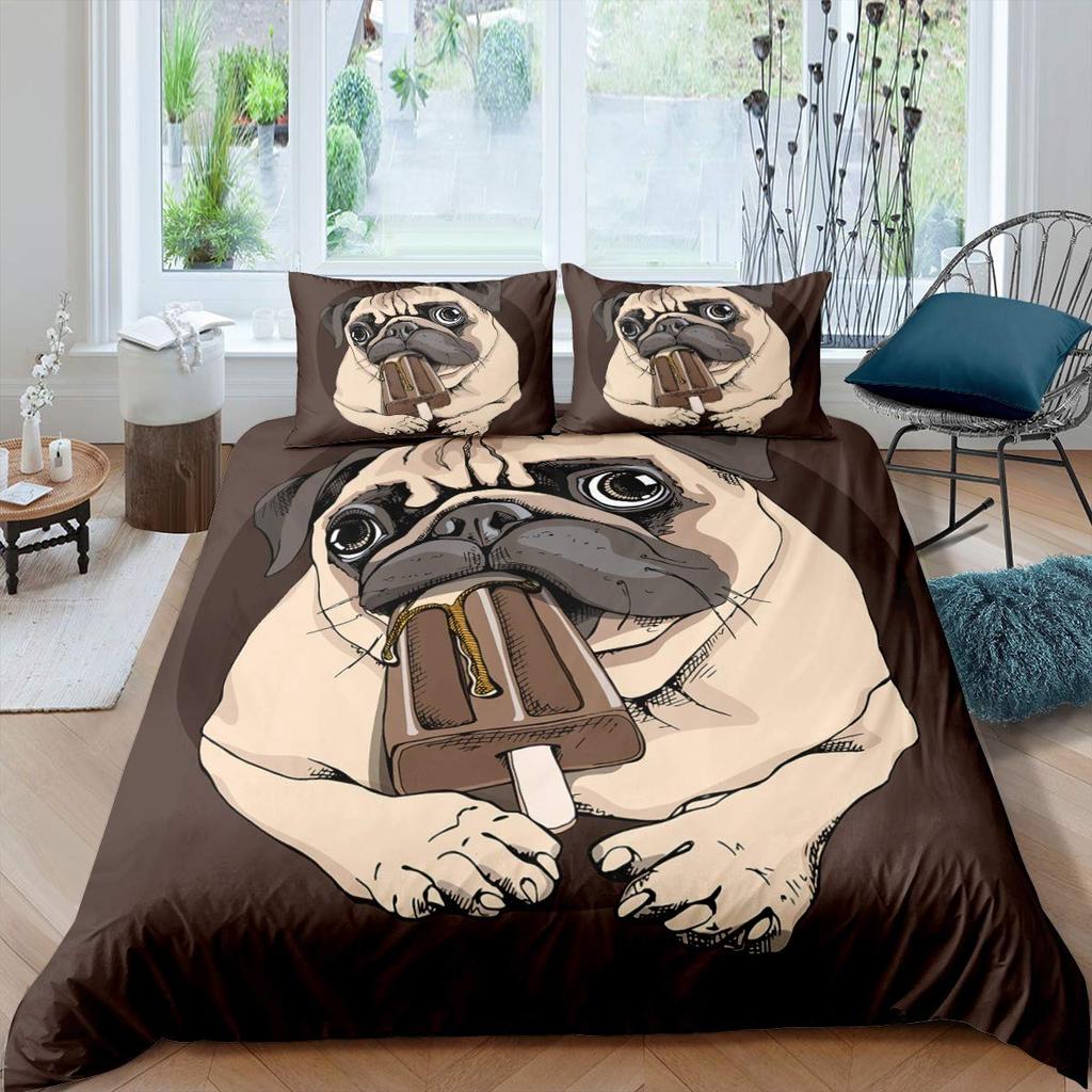 Chocolate Bedding Set Dessert Theme Comforter Cover Set for Child Youth Lady,Food Fluid Duvet Cover Novelty Funny Quilt Cover