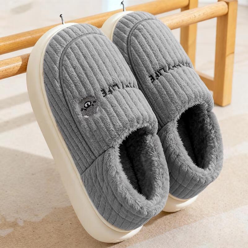HANDUNYOU Winter Warm Covered Heel Slippers