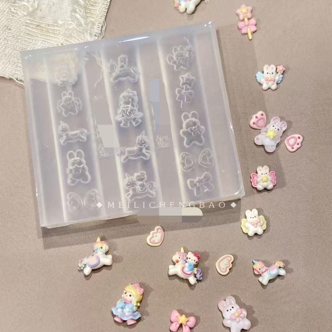 Year of the Horse Silicone Mold for Unicorn Candy & Nail Art - High-Quality, Food-Grade, Transparent & Handmade